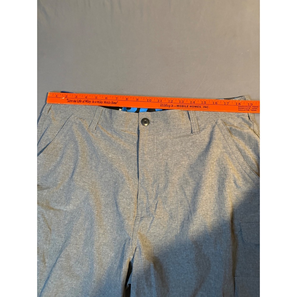 Iron Co Mens Stretch Hybrid Cargo Shorts Heather Grey Size 38 I427902S New - Picture 6 of 9